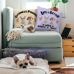 Personalized 3D Cartoon Dog Soft Throw Pillow Cover with Name Home Decor Birthday Adoption Anniversary Gift for Dog Moms Dog Lovers