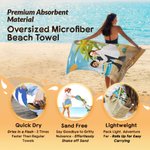 Personalisierte Sommer Strand Cartoon Paar schnell trocknen Oversized Strandtuch mit Gesicht Foto und Name Hochzeit Reise Honig Mond Geschenk für Newlywed Paar