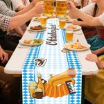 Personalisierter Schmutzabweisender Oktoberfest-Design Tischläufer mit Text Tischdeko Geschenk für Familie Partyveranstalter