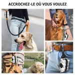 Porte-Sacs à Déjections Multicolore Personnalisé avec Motif Empreintes de Pattes Os Cœur et Nom Cadeau d’Anniversaire pour Propriétaire d’Animaux