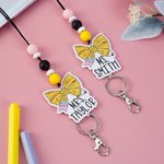 Porte-badge en cuir PU avec texte Cadeau d'appréciation du premier jour d'école pour l'enseignant