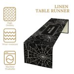 Camino de Mesa Tela de Araña Personalizado con Nombre y Texto Decoración del Hogar Inauguración de la Casa Regalo de Halloween para un Amigo de la Familia