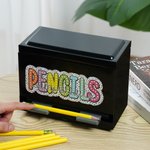 Personalized Dalmatian Dot Colorful Decal Pencil Dispenser with Text Classroom Decor Back to School Appreciation Gift for Teacher