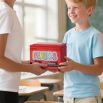 Personalized Dalmatian Dot Colorful Decal Pencil Dispenser with Text Classroom Decor Back to School Appreciation Gift for Teacher