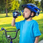 Gepersonaliseerde Big Wheel Off-Road Truck initiële naam 16 oz Kid Waterfles met siliconen rietje en handvat Verjaardag terug naar school Gift voor jongens meisjes