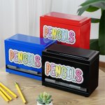 Personalized Dalmatian Dot Colorful Decal Pencil Dispenser with Text Classroom Decor Back to School Appreciation Gift for Teacher