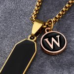 Personalizada Negro Oro Acrílico Colgante Collar con Inicial Charm Minimalista Joyería Cumpleaños Aniversario Regalo para Hombres