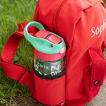 Gepersonaliseerde naam Word Cloud 16 oz Kid Water Bottle met siliconen rietje en handvat terug naar school verjaardag vakantie cadeau voor jongens meisjes