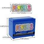 Personalized Dalmatian Dot Colorful Decal Pencil Dispenser with Text Classroom Decor Back to School Appreciation Gift for Teacher