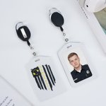 Porte-badge en cuir PU avec texte et porte-clés extensible Cadeau d'anniversaire pour les répartiteurs