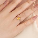 Anillo Personalizado de Piedra de Nacimiento con Nombre Grabado Joyería de Mujer Cumpleaños Día de la Madre Regalo para Mamá Abuela