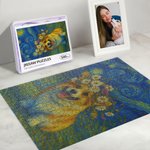 Personalized Oil Painting 500 Pieces Wooden Jigsaw Puzzle with Photo Home Decoration Keepsake Birthday Anniversary Gift for Family Friends