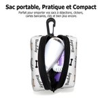 Porte-Sacs à Déjections Multicolore Personnalisé avec Motif Empreintes de Pattes Os Cœur et Nom Cadeau d’Anniversaire pour Propriétaire d’Animaux