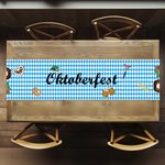 Personalisierter Schmutzabweisender Oktoberfest-Design Tischläufer mit Text Tischdeko Geschenk für Familie Partyveranstalter