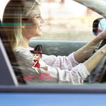 Personalized Witch Hat Cartoon Character Weatherproof Car Sticker with Name and Text Halloween Birthday Gift for Women