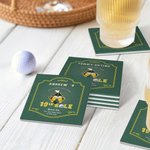 Personalized 19th Hole Golf Cheers Non-Slip Ceramic Coasters with Name Set of 4 Club Party Gift for Golf Player