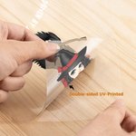 Personalized Witch Hat Cartoon Character Weatherproof Car Sticker with Name and Text Halloween Birthday Gift for Women