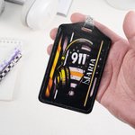 Porte-badge en cuir PU avec texte et porte-clés extensible Cadeau d'anniversaire pour les répartiteurs