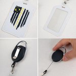 Porte-badge en cuir PU avec texte et porte-clés extensible Cadeau d'anniversaire pour les répartiteurs
