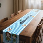 Personalisierter Schmutzabweisender Oktoberfest-Design Tischläufer mit Text Tischdeko Geschenk für Familie Partyveranstalter