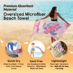 Henkilökohtainen akvarelli Ocean Animals Ylimitoitettu nopea kuiva rantapyyhe nimi kesäloma lisävaruste syntymäpäivälahja perheelle ystäville