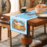 Personalisierter Schmutzabweisender Oktoberfest-Design Tischläufer mit Text Tischdeko Geschenk für Familie Partyveranstalter