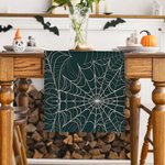 Camino de Mesa Tela de Araña Personalizado con Nombre y Texto Decoración del Hogar Inauguración de la Casa Regalo de Halloween para un Amigo de la Familia