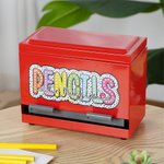 Personalized Dalmatian Dot Colorful Decal Pencil Dispenser with Text Classroom Decor Back to School Appreciation Gift for Teacher