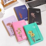 Personalised 2026 Planner Birth Flower A5 Spiral Notebook Pen with Weekly Monthly Planning Pages Birthday New Year Gift for Family Friends