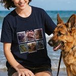Sello Postal Retro Personalizado Foto Mascota Camiseta Suave Sudadera con Nombre Regalo de Cumpleaños para la Familia Amante de las Mascotas