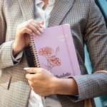 Personalised 2026 Planner Birth Flower A5 Spiral Notebook Pen with Weekly Monthly Planning Pages Birthday New Year Gift for Family Friends