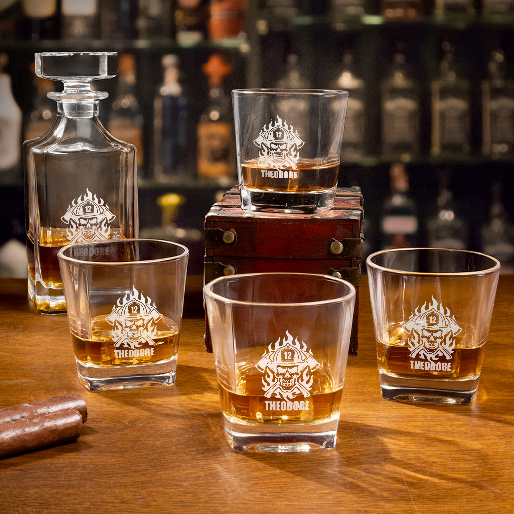 Bouteille De Whisky Personnalisée 700ml Avec Gravure - Cadeau Pour Homme - Vide, à Remplir - Bouchon En Bois Cadeau Homme Personnalisable