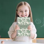 Taccuino a spirale A5 personalizzato in stile retrò Toile De Jouy con nome Uso quotidiano Ritorno a scuola Compleanno Regalo di Natale per donne Ragazze