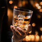 Personalizado Retro Bombero Tema Decantador Whisky Cristal Caja de Madera Set con Nombre Fiesta Cumpleaños Regalo para Hombres Bombero