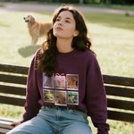 Sello Postal Retro Personalizado Foto Mascota Camiseta Suave Sudadera con Nombre Regalo de Cumpleaños para la Familia Amante de las Mascotas