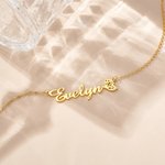 Personalised Name Necklace with Birth Butterfly Dainty Jewellery Birthday Anniversary Gift for Women