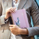 Personalized Birth Flower Name 2026 Planner A5 Notebook with Weekly Monthly Planning Pages and Tabs Office Birthday Gift for Coworkers Friends