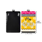 Henkilökohtainen kynä Muistikirja Daisy PU Nahka ID Badge haltija tekstillä Takaisin kouluun Opettajan päivä arvostus lahja opettajalle