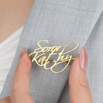 Henkilökohtainen Soror nimi rintaneula Pin Sorority tarvikkeet Bid päivä Sorority aloittaminen lahja Sisko ystävä