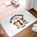 Personalized 1-3 Cute 3D Cartoon Dogs Durable Non-Slip Doormat with Name and Title Birthday Adoption Anniversary Gift for Dog Moms Pet Lovers