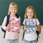 Taccuino a spirale A5 personalizzato in stile retrò Toile De Jouy con nome Uso quotidiano Ritorno a scuola Compleanno Regalo di Natale per donne Ragazze