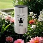 Personalized Angel Wing Footprint Character Silhouette Solar Garden Light with Name and Date Garden Decor Memorial Sympathy Gift for Family