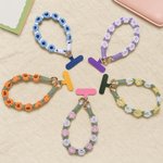 Funda de teléfono de doble capa con nombre y estampado floral abstracto personalizado para iPhone o Samsung con correa para la muñeca y para el hombro Regalo de cumpleaños para mujer