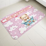 Paillasson Antidérapant Personnalisé avec Motif d'Animal Nom et Texte Cadeau de Pendaison de Crémaillère Cadeau d'Anniversaire pour Famille et Amis