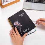 Personalised 2026 Planner Birth Flower A5 Spiral Notebook Pen with Weekly Monthly Planning Pages Birthday New Year Gift for Family Friends