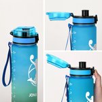 Personalisierte Ball-Motiv Sport Trinkflasche 1000 ml mit Skala und Namen Geburtstag Spieltag Geschenk für Sportbegeisterte Teammitglieder