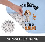 Personalized 1-3 Cute 3D Cartoon Dogs Durable Non-Slip Doormat with Name and Title Birthday Adoption Anniversary Gift for Dog Moms Pet Lovers