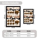 Personalisierte Holzdekoration im Bärenfamilie-Design mit Namen und Kosenamen Wohndekoration Vatertag Geschenk für Papa Opa