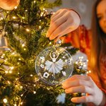 Personalised Ballerina Acrylic Ceramic Glass Hanging Ornament with Name Tree Decoration Christmas Gift for Ballet Lover Dance Teacher