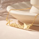 Personalised Name Necklace with Birth Butterfly Dainty Jewellery Birthday Anniversary Gift for Women